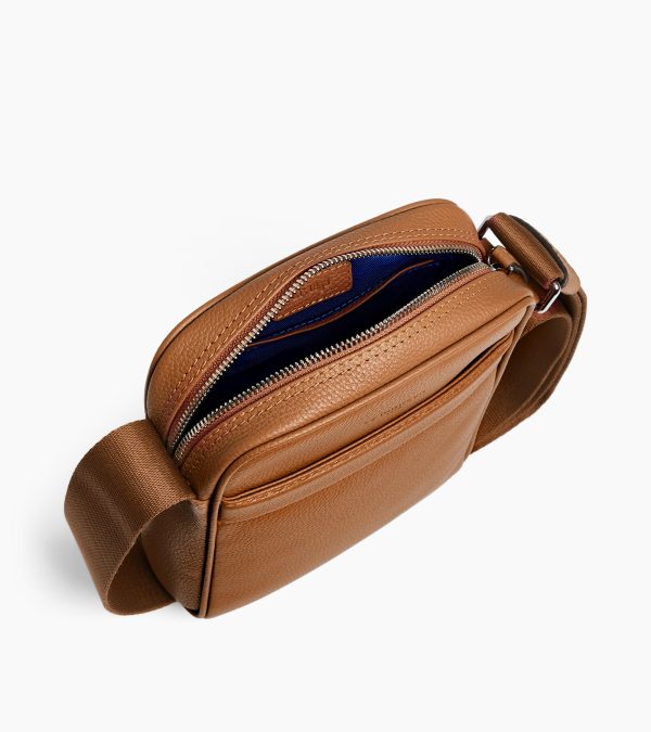 Charles small cross body bag in grained leather - Image 2