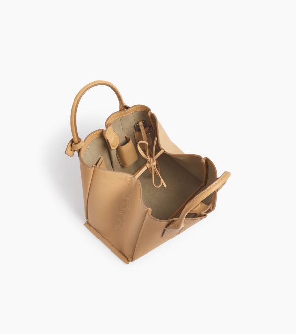 Small Elena handbag in pebbled leather - Image 4