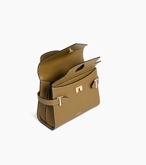 Emilie small handbag with double flap in T-signature leather - Image 3