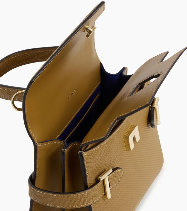 Emilie small handbag with double flap in T-signature leather - Image 4