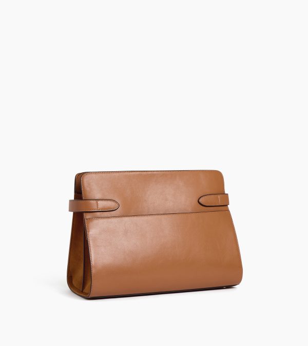 Emie large shoulderbag in smooth leather and nubuck - Image 4