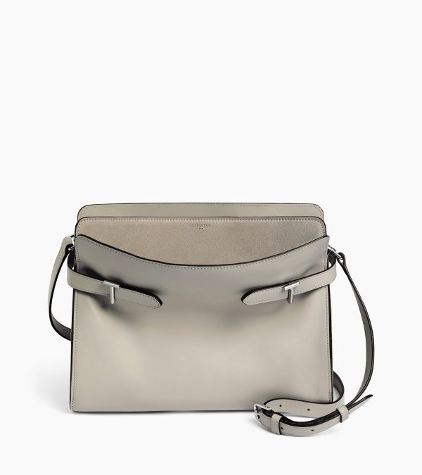 Emie large shoulderbag in smooth leather and nubuck - Image 4
