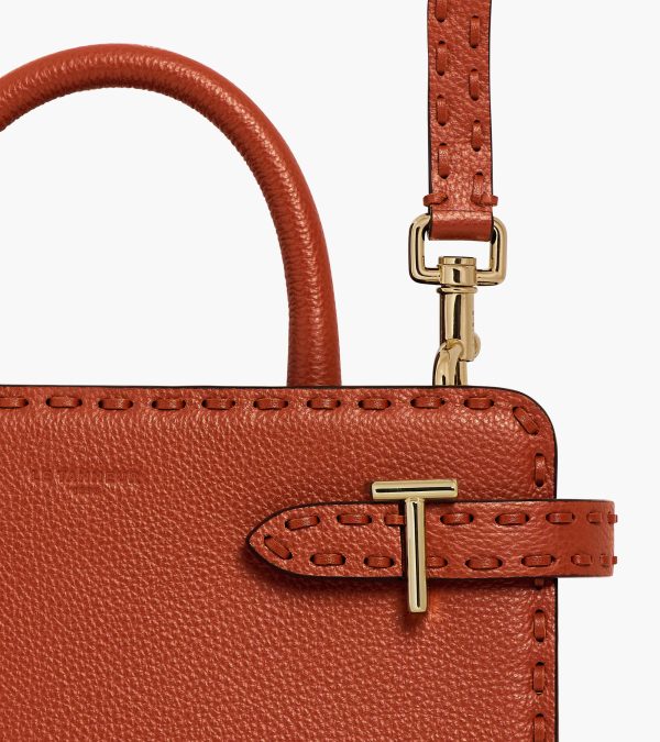 Small Emilie handbag in grained and smooth leather - Image 2