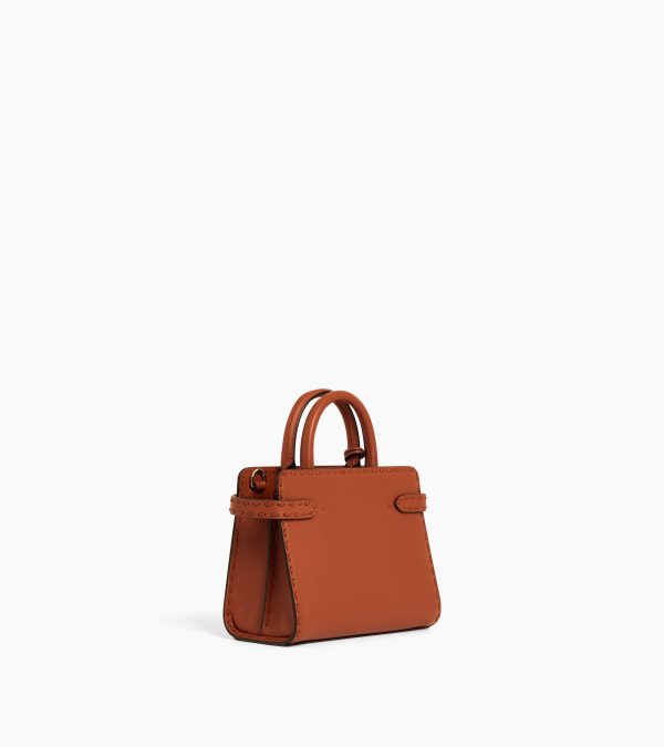 Small Emilie handbag in grained and smooth leather - Image 3