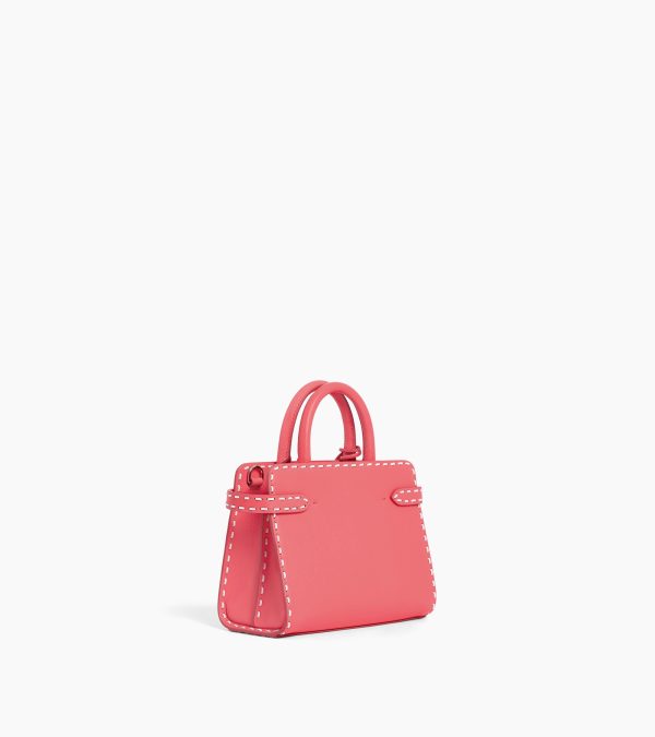 Small Emilie handbag in grained and smooth leather - Image 3