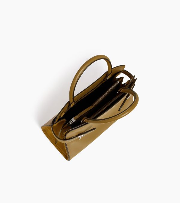 Emie medium handbag in smooth leather and nubuck - Image 2