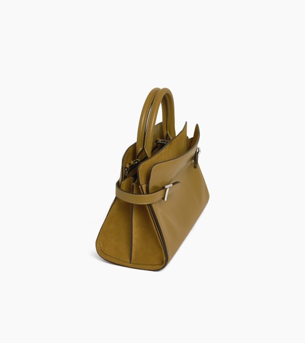 Emie medium handbag in smooth leather and nubuck - Image 3