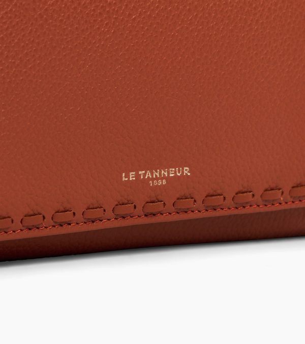 Emilie wallet in smooth and grained leather - Image 2