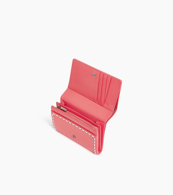 Emilie wallet in smooth and grained leather - Image 2