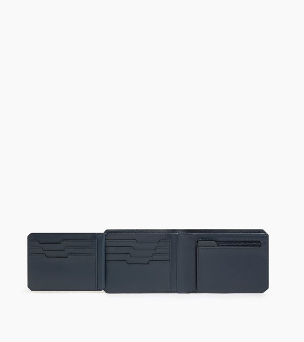 Gaston horizontal wallet 2 flaps in cross grain leather - Image 2
