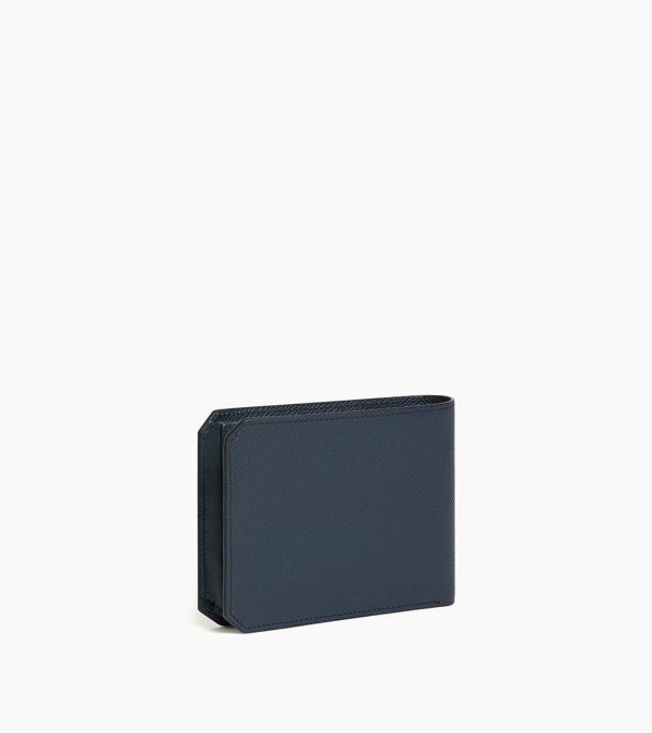 Gaston horizontal wallet 2 flaps in cross grain leather - Image 3