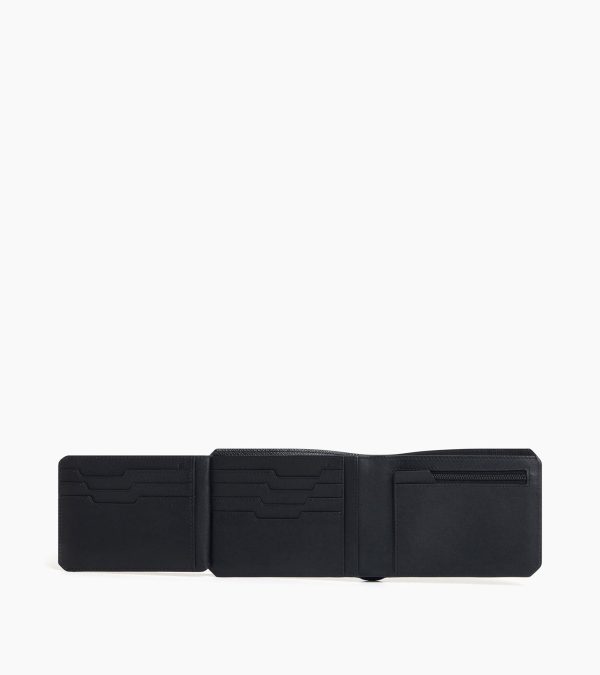 Gaston horizontal wallet 2 flaps in cross grain leather - Image 2