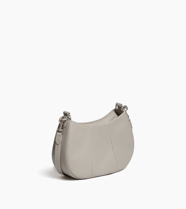 Juliette small half-moon bag in grained leather - Image 3