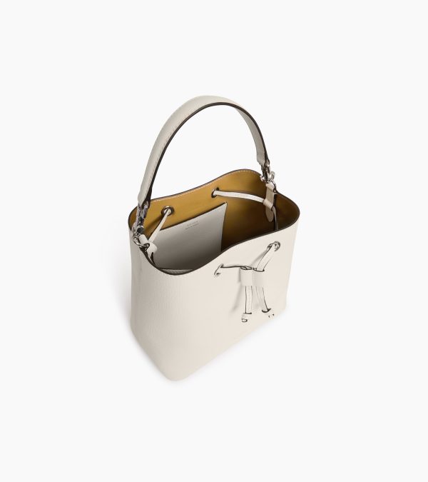 Louise bucket bag in grained leather - Image 2