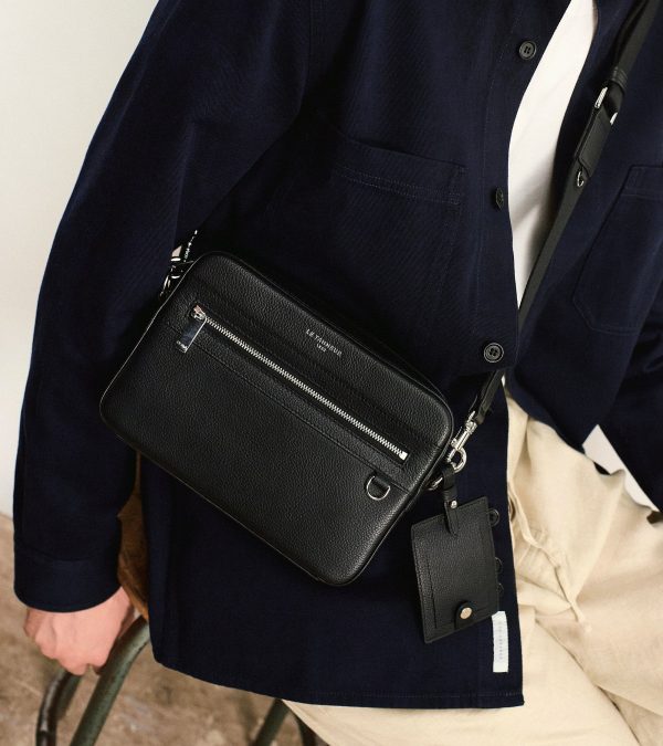 Emile camera bag in grained leather - Image 4
