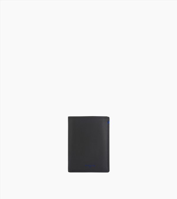 Martin small wallet with zipped pocket and 2 shutters in smooth leather