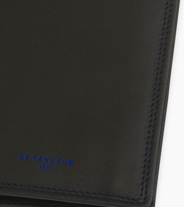 Martin small wallet with zipped pocket and 2 shutters in smooth leather - Image 3