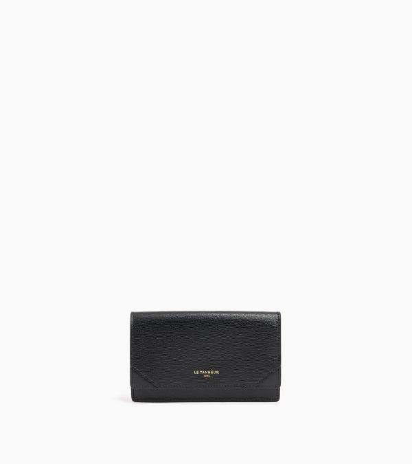 Naya flap card case in cork effect leather