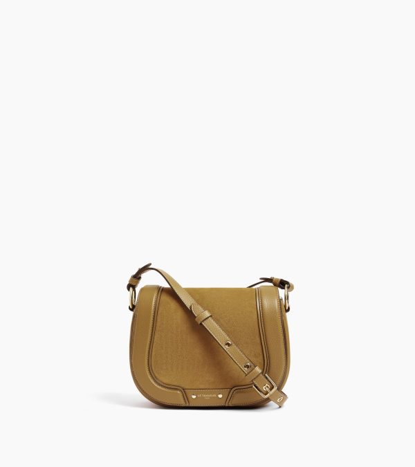 Ella medium crossbody bag in grained leather and nubuck - Image 3