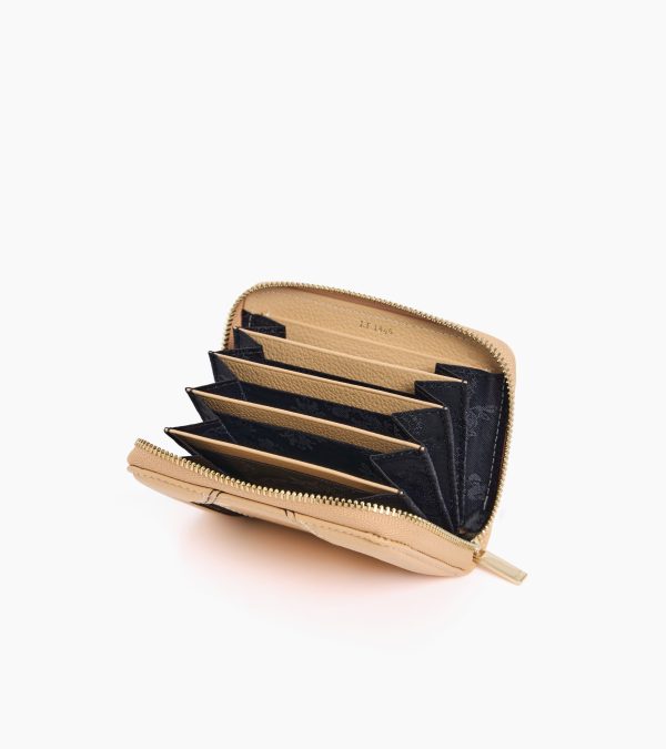 Ella zipped card holder in grained leather - Image 2