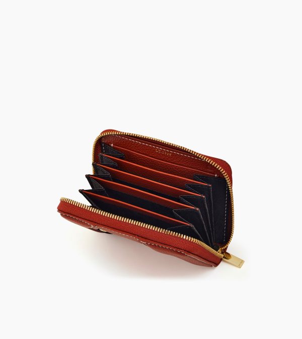 Ella zipped card holder in grained leather - Image 2